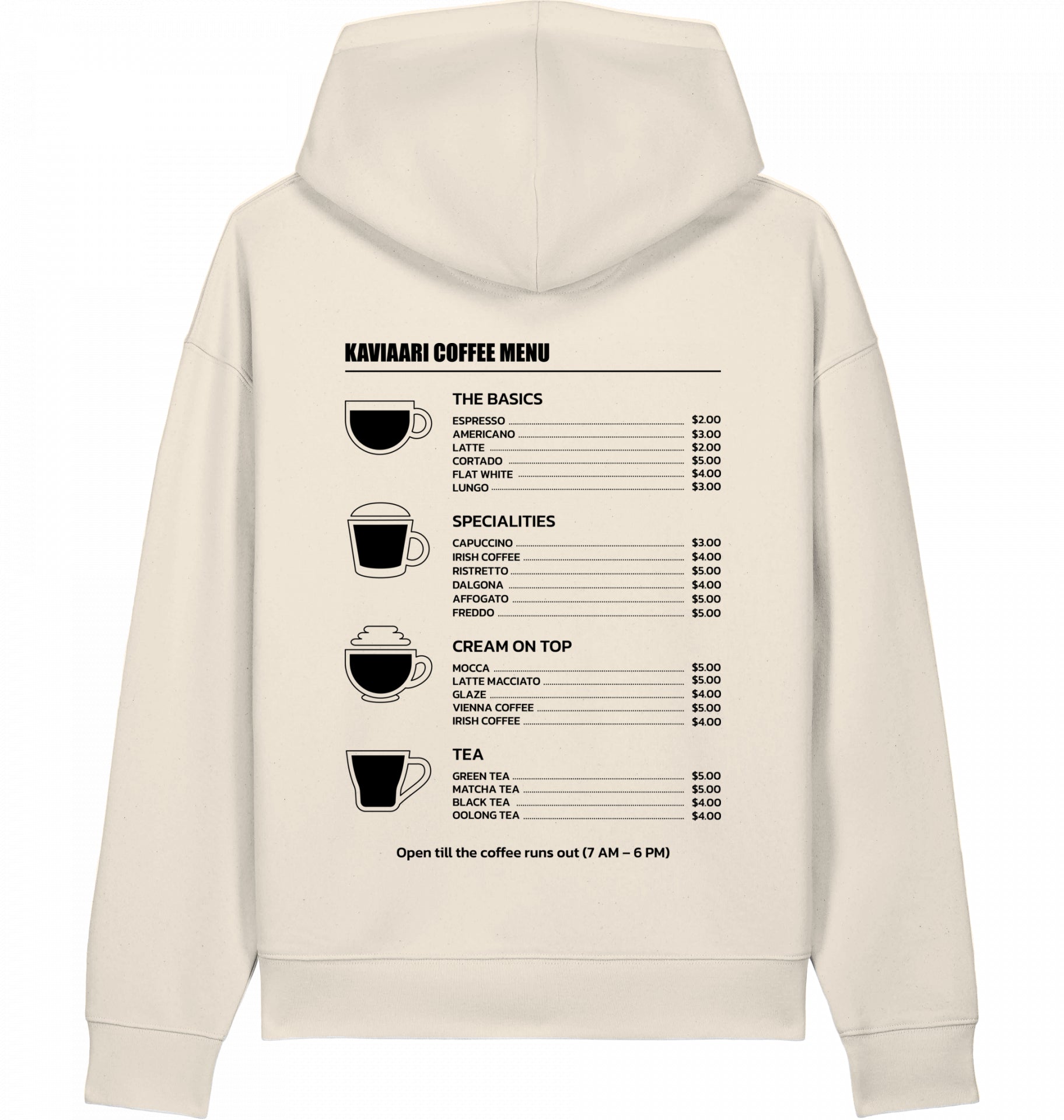 Kaviaari Menu Relaxed Hoodie